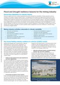 Flood and drought resilience lessons for the mining industry